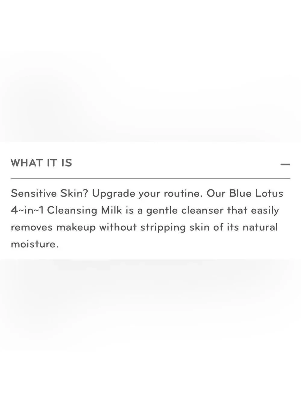 Purlisse Blue Lotus 4 in 1 Cleansing Milk Deluxe Travel Size Sample
